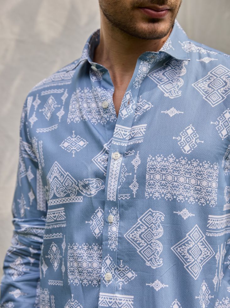 Geometric Blue