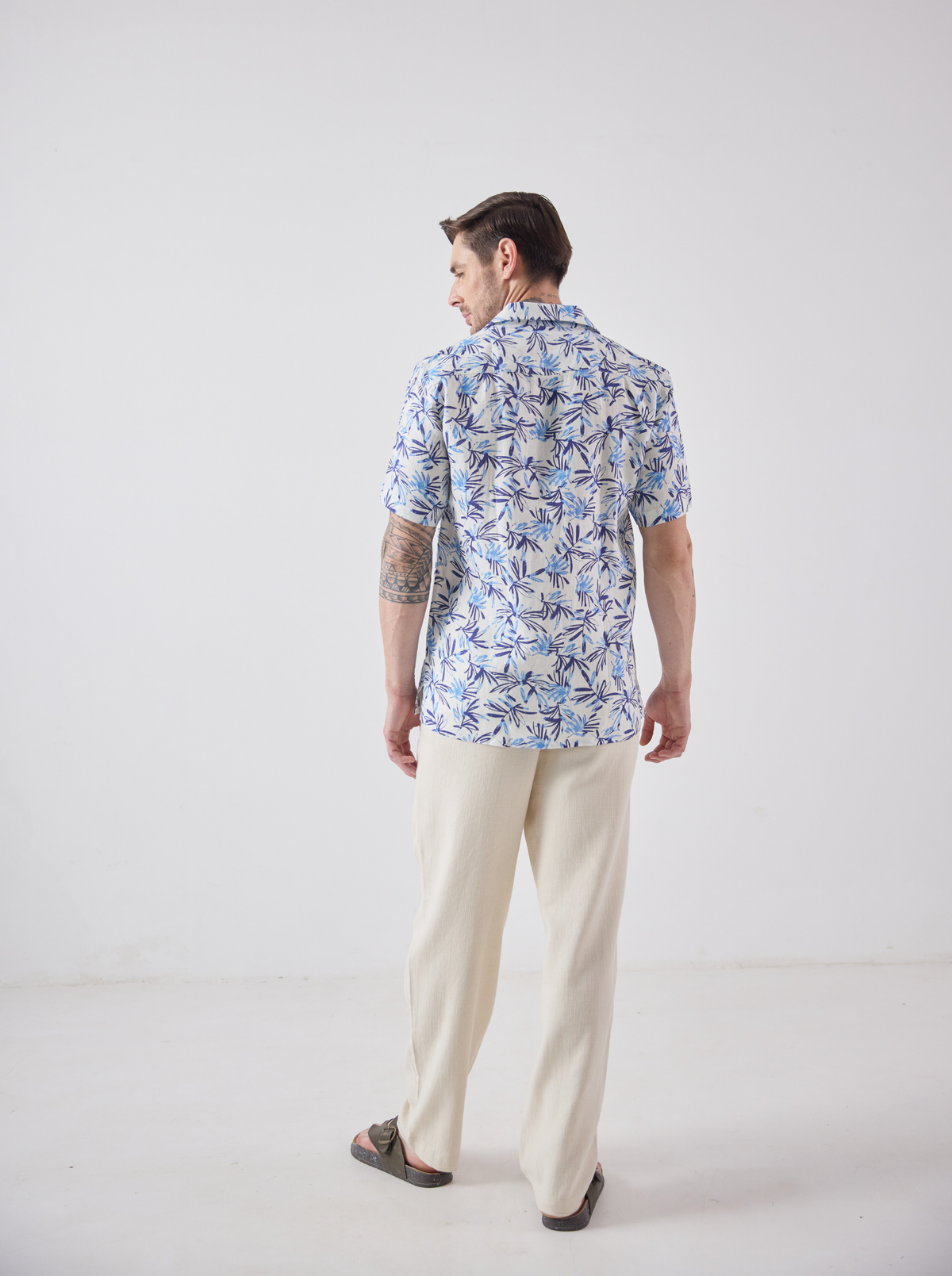White Blue Print