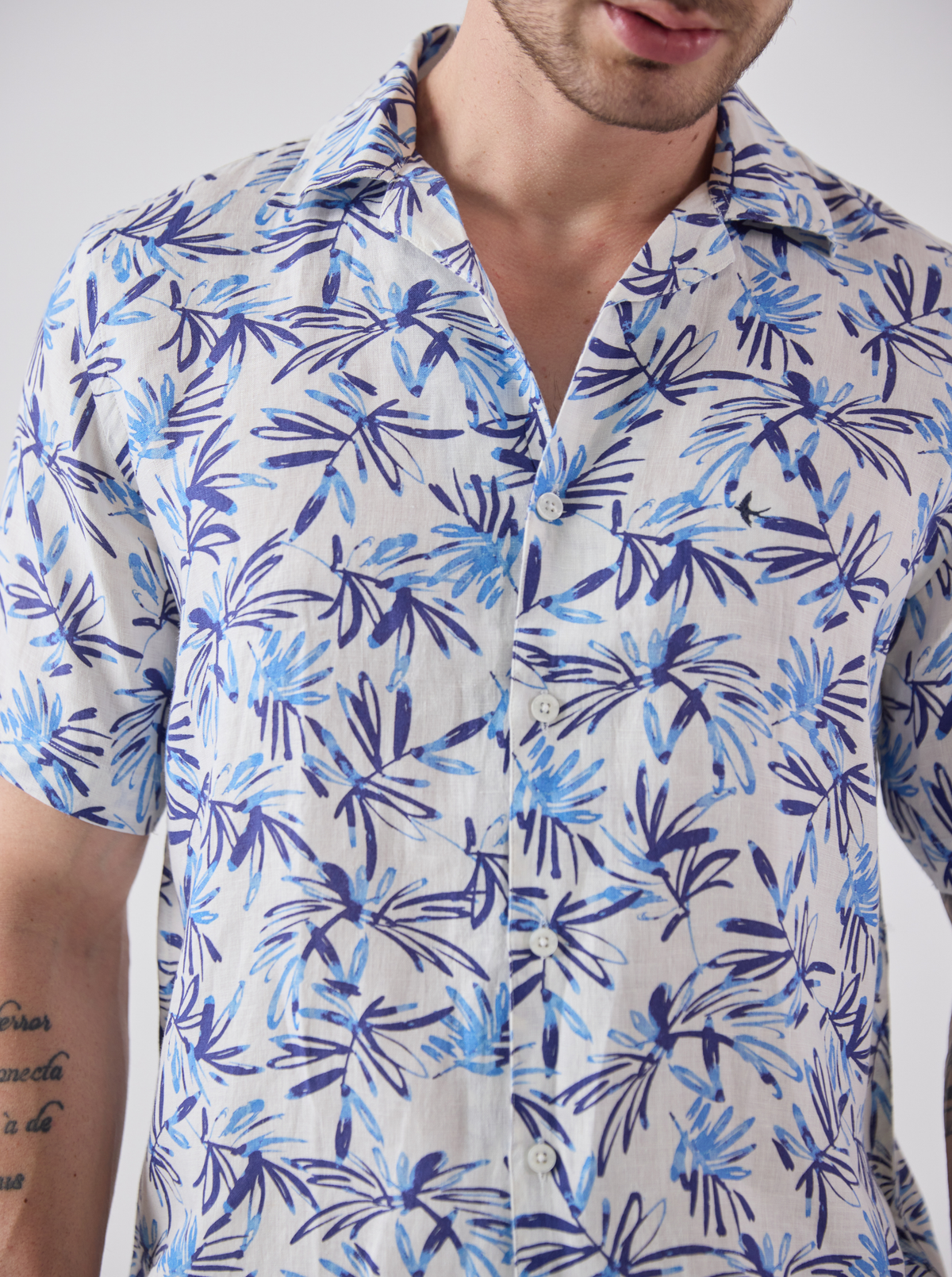 White Blue Print