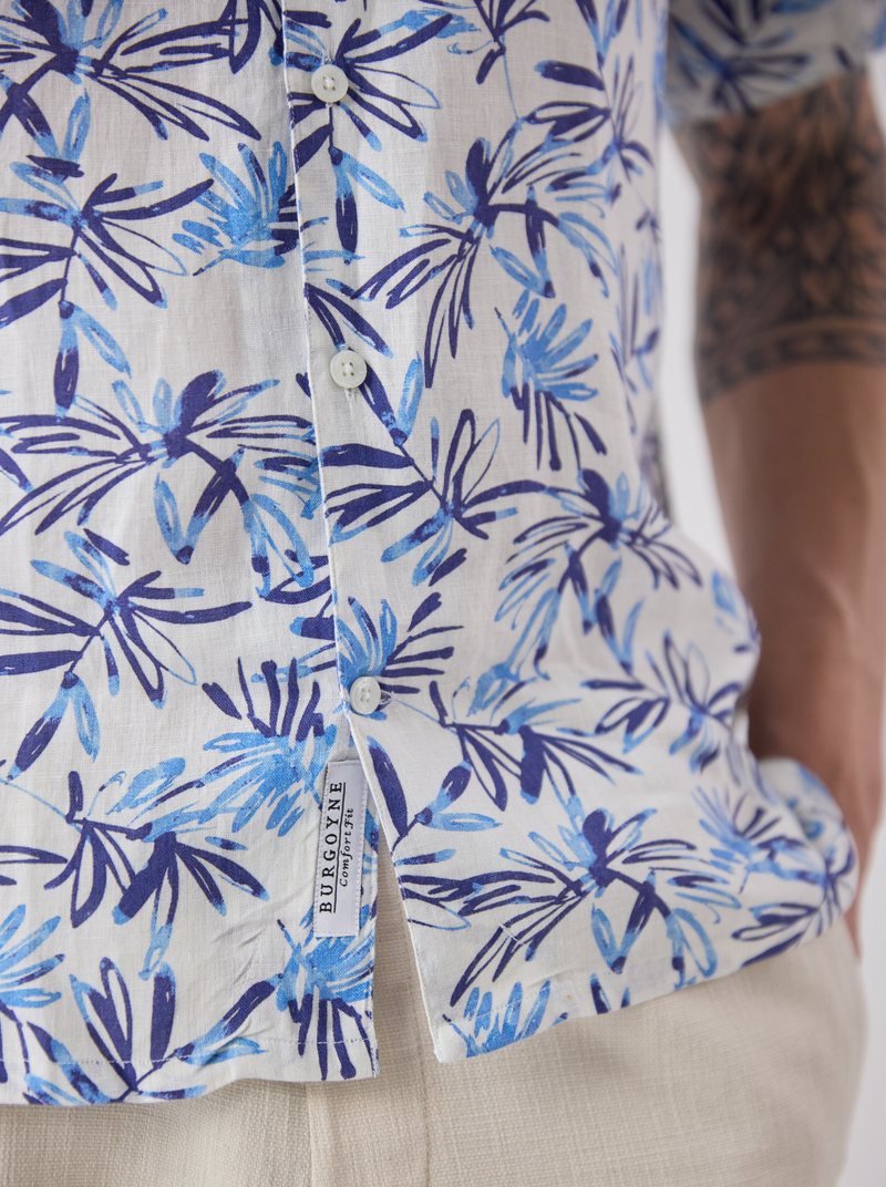 White Blue Print